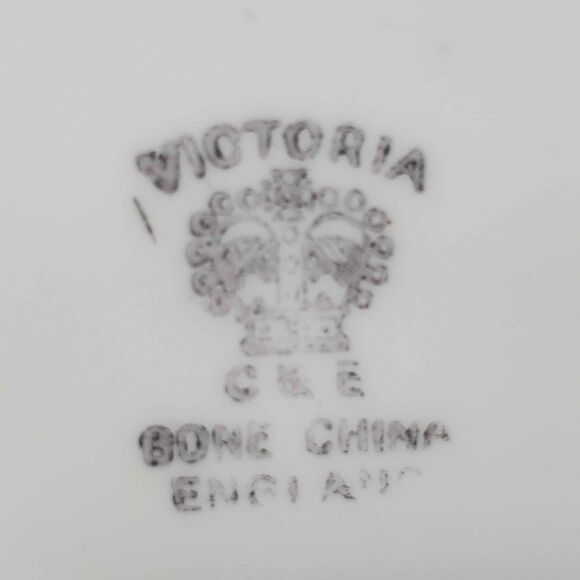 Victoria C&E Teacup and Saucer Pink Flowers Vintage - Picture 6 of 10